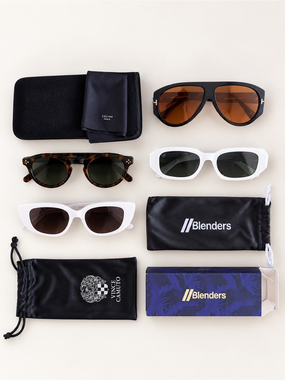 Big sunglasses bundle - Celine, Blenders, Vince Camuto and Tom Ford dup3